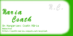 maria csath business card